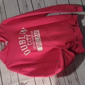 Pink hooded Dublin sweatshirt, Small